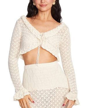CAPITTANA Addie Cropped Top Swim Cover-Up - White