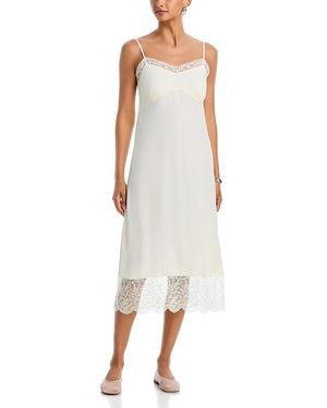 Simone Rocha Lace Trim Slip Dress - White