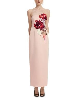 LEO LIN Rayna Embroidered Bustier Maxi Dress - White