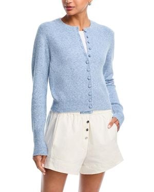 Aqua Crewneck Cardigan - Blue