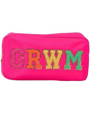 Malibu Sugar With Grwm Patch Nylon Pouch - Pink