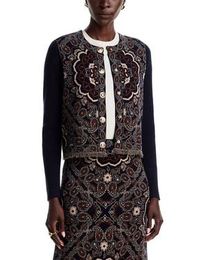 Cara Cara Alesia Merino Wool & Cotton Button Up Jacket - Black