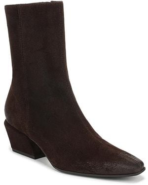 Sam Edelman Harmony Mid Heel Ankle Boots - Brown