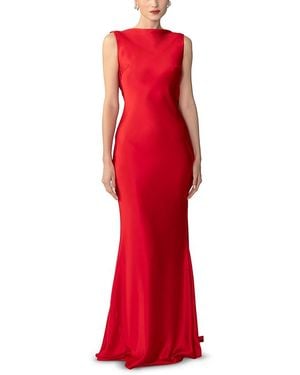 SAU LEE Callie Satin Gown - Red