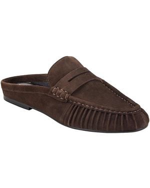 Marc Fisher Jaynie Leather Mules - Brown