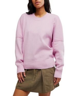 Free People Alma Long Sleeve Sweater - Purple