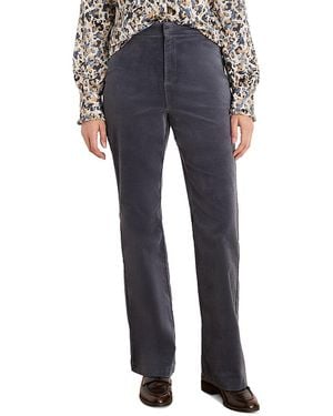NIC+ZOE Quincy Bootcut Stretch Velvet Pants - Blue