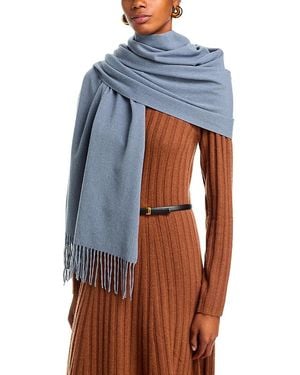 Fraas V Solid Sparkle Scarf - Blue
