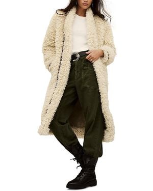 Ba&sh Cais Faux Fur Coat - Natural