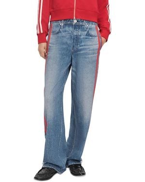 Rag & Bone Miramar Cotton Pull On Side Stripe Jeans - Blue