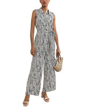 Phase Eight Janine Spot Print Jumpsuit - White