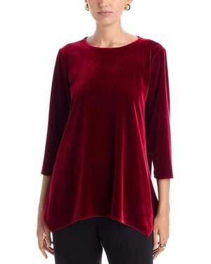 Caroline Rose Velvet Swing Top - Red