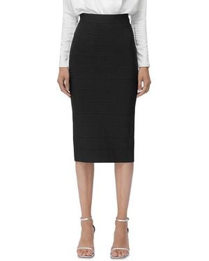 Hervé Léger Icon Bandage Pencil Skirt - Black