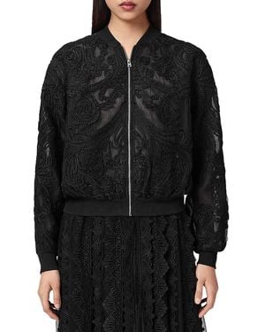 AllSaints Jade Embellished Bomber Jacket - Black