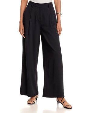 Aqua Slinky Wide Leg Pants - Black
