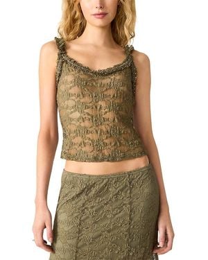 Steve Madden Mavee Lace Top - Green