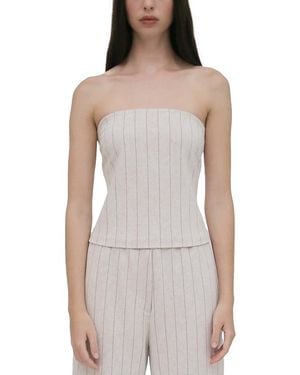 Rosetta Getty Strapless Bandeau Top - White