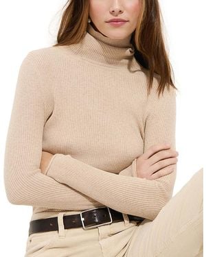 Alex Mill Christy Rib Cotton Blend Turtleneck Sweater - Natural
