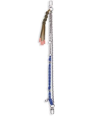 Maje Chain & Cord Bag Charm - White