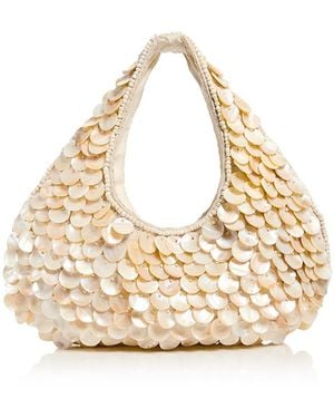 Aqua Large Slouchy Hobo Bag - Metallic