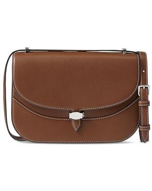 Veronica Beard Dash Leather Shoulder Bag - Brown