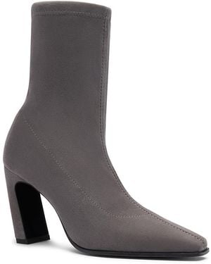 Stuart Weitzman Stassi Stretch Suede Ankle Boots - Gray