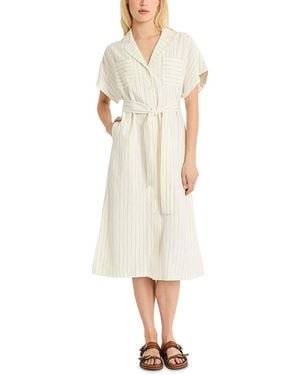 Luxely Dolman Sleeve Midi Shirtdress - White
