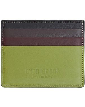 HYER GOODS Italian Leather Certo Card Wallet - Green