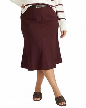 UNIVERSAL STANDARD Plus Carla Ponte Skirt - Red