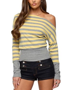Edikted Marniee Striped Off Shoulder Top - Multicolor
