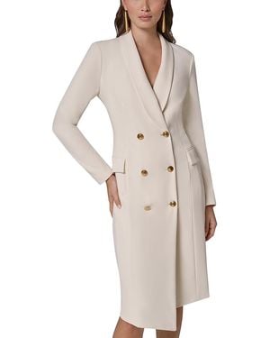 Donna Karan Double Breasted Blazer Dress - Gray