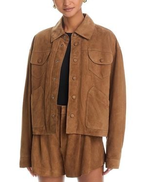 FRAME The Suede Utility Jacket - Brown