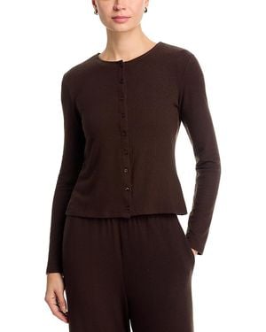 Leset Lauren Crewneck Cardigan Sweater - Black
