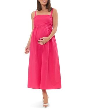 Ripe Maternity Tamara Tie Back Dress - Pink