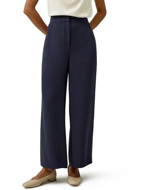 LILYSILK Silk Wide Leg Tailored Pant With Mid Rise - Blue