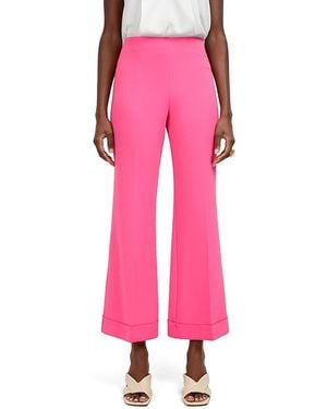 Trina Turk Loren Cropped Kick-Flare Pant - Pink