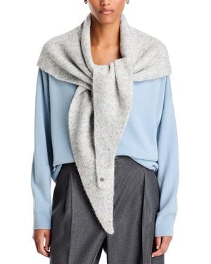 V. Fraas Donegal Knit Triangle Scarf - Blue