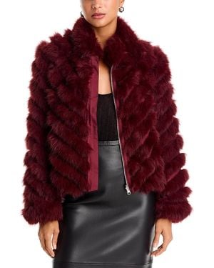 Love Token Reversible Faux Fur Jacket - Red
