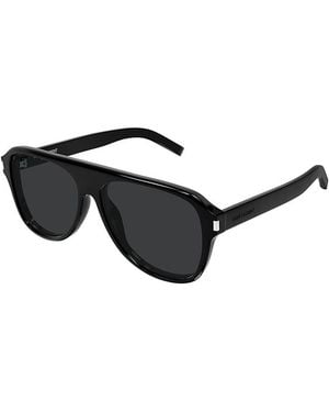 Saint Laurent Pilot Sunglasses, 59Mm - Black