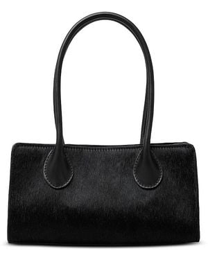 LIE STUDIO Lou Calf Hair Shoulder Bag - Black