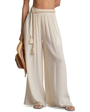 Elan Belted Wide Leg Pants - Natural