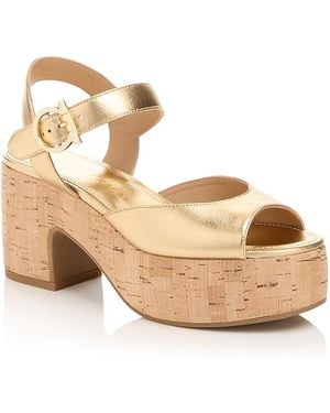 Ferragamo Gancini Platform Sandals - Metallic