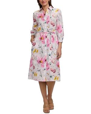 Foxcroft Esther Floral Print Dress - Pink