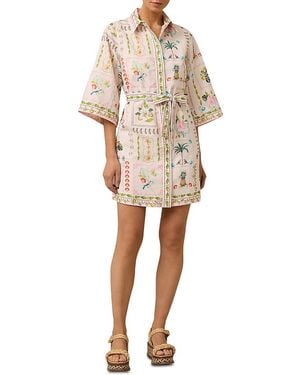 Monte and Lou Linen Shirt Dress - Natural