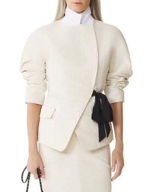 Lanvin Belted Jacquard Jacket - Natural