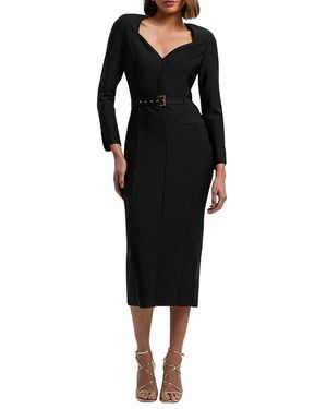 Karen Millen Figure Form Bandage Belted Midi Dress - Black