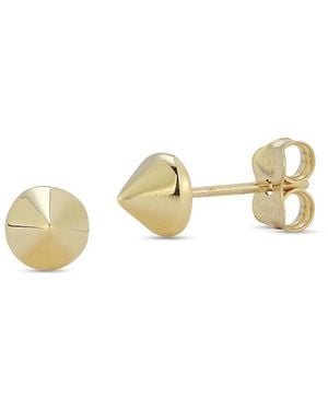 Moon & Meadow 14K Nail Head Stud Earrings - White