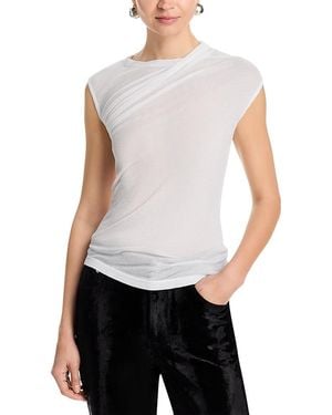 Helmut Lang Sheer Twist Top - White