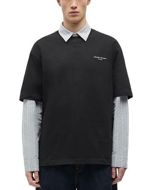 Samsøe & Samsøe Samse Samse Sauni Afterglow Logo Graphic T-Shirt - Black