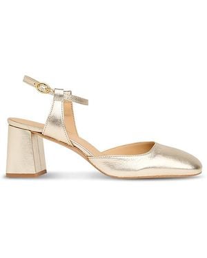 Whistles Matilda Block Heel Pumps - Natural